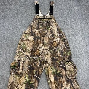 Walls Realtree APG Bib Overalls Mens 40 Regular Camo Hunting Workwear Cargo